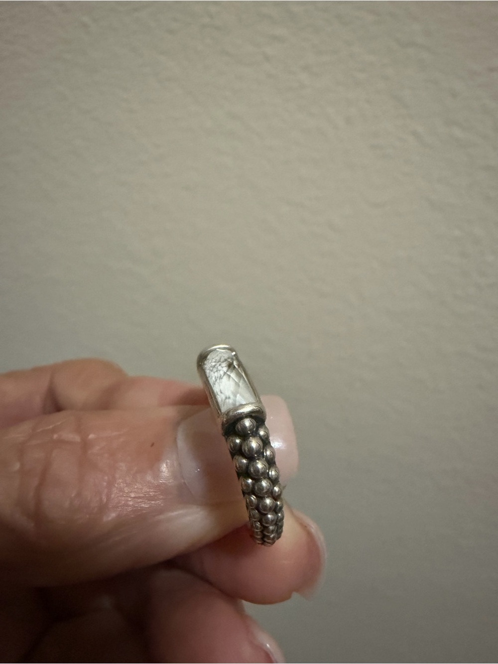 Lagos Maya Caviar stacking ring size 7